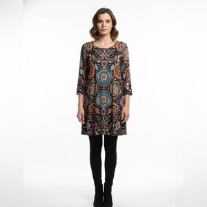 ENMAIN NWOT Floral Dress Long Sleeve Baby Doll Cottony Soft Stretchy Comfy